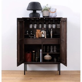 Ciemnobrązowa szafka 90x130 cm Latina – Unique Furniture