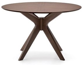 Okrągły stół z blatem w dekorze orzecha ø 120 cm Naanim – Kave Home