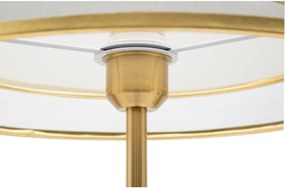 Lampa stojąca w czarno-złotym kolorze z tekstylnym kloszem (wysokość 153 cm) Levels – Mauro Ferretti