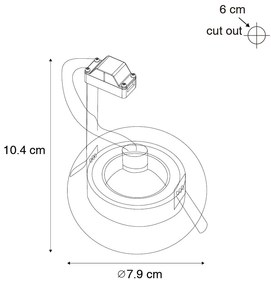 Inteligentny reflektor wpuszczany biały okrągły IP44 z Wifi GU10 50mm - Xena