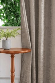 Zasłona zaciemniająca LOOM VELVET 140x250 cm, beżowobrązowa Zawieszanie: Metalowe pierścienie