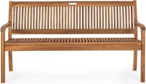 Drewniana ławka ogrodowa w naturalnym kolorze Noemi – Bizzotto