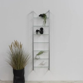 Metalowa półka w kolorze srebra 46 cm Cubic – Spinder Design