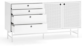 Biała komoda Teulat Punto, szer. 150 cm