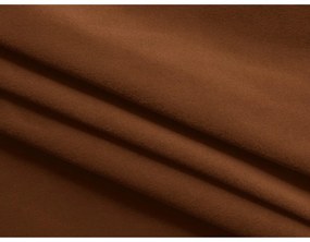 Aksamitna rozkładana/ze schowkiem sofa w kolorze terakoty 238 cm Kapua – Makamii