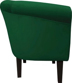 Fotel Milo tkanina Welur wygodny fotel tapicerowany do salonu i sypialni : Kolor nogi - Venge, Kolor tkaniny - VELVET - MG25, Wysokość nogi - 20 cm