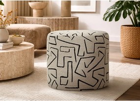 Beżowy puf z materiału bouclé Nairobi – Mauro Ferretti