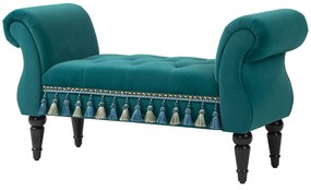 HOMCOM Tapicerowana ławka, Ławka w stylu vintage, do 150 kg, 117x40x58 cm, Zielony