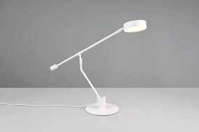 Lampa stołowa LED z elastyczną konstrukcją w matowym białym kolorze (wysokość 64 cm) Manduro – Trio