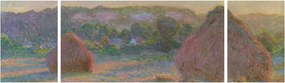 Obraz - Claude Monet, Stacks of Wheat (End of Summer) , reprodukcje (170x50 cm)