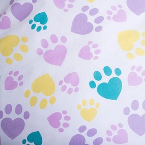 Biała bawełniana pościel dziecięca jednoosobowa 140x200 cm Kitten "Colour" – Jerry Fabrics