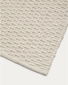Kremowy dywan z mieszanki bawełny tkany ręcznie 160x230 cm Mascarell – Kave Home
