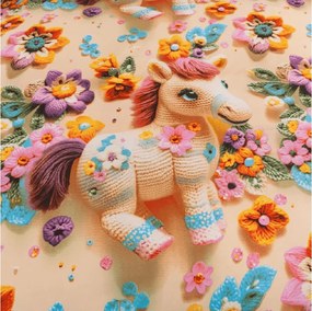 PrzytulneMieszkanie.pl PrzytulneMieszkanie.pl Dziecięca pościel z mikrofibry PONYBLOOM kolorowa Rozmiar pościeli: 70 x 80 cm | 140 x 200 cm