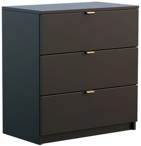 Czarna komoda z szufladami na ubrania F7-R33