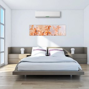 Obraz - Malowane kwiaty (170x50 cm)