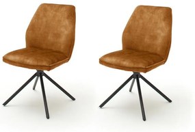 Zestaw 2 krzeseł jadalnianych NEXORO, pomarańczowe