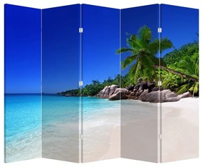 Parawan - Plaża na wyspie Praslin (210x170 cm)
