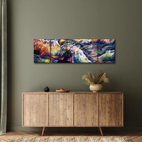 Obraz - Statek na falach oceanu, akwarela (170x50 cm)