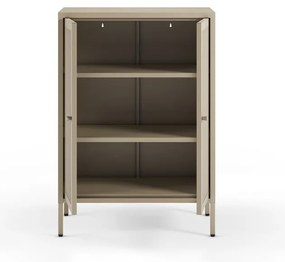 Kremowa metalowa szafka 70x100x40 cm Fayna – Marckeric