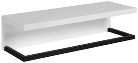 Półka łazienkowa z relingiem LOV 40 cm biały połysk KROFAM