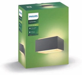 Philips 17337/93/PN Kinkiet zewnętrzny Hedgehog 1x E27 42 W bez zasilacza IP44, antracyt