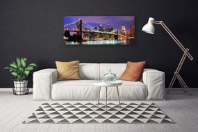 Obraz na płótnie Panorama Mostu o Zmierzchu