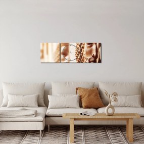 Obraz - Relief perski (z zegarem) (90x30 cm)