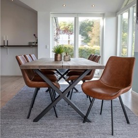 Stół z dębowego drewna House Nordic Montpellier Smoked Oiled Oak, 200x95 cm