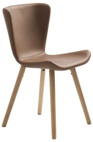Koniakowe krzesło z imitacji skóry Teslin – Unique Furniture
