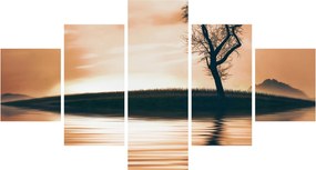 Obraz drzewa na wyspie (125x70 cm)