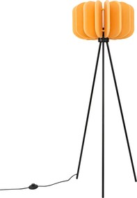 Żółta filcowa lampa podłogowa trójnóg A1-E84