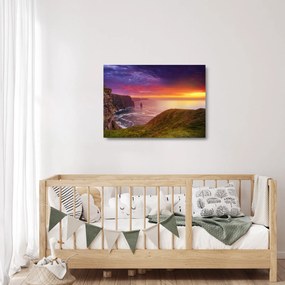 Obraz na szkle - Klify Moheru (70x50 cm)