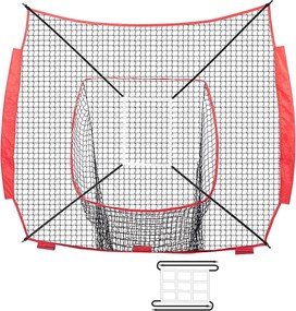 Siatka Treningowa SucceBuy do Baseballu i Softballu 213x213 CM, Pomoc w Treningu do Biicia i Biicia