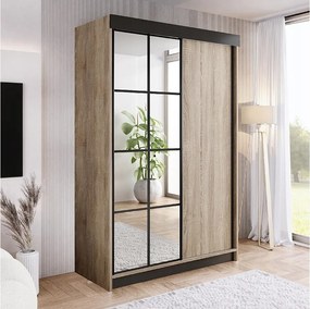 Szafa przesuwna z lustrem BARI 1 dąb sonoma 150