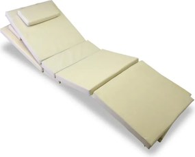 DIVERO Zestaw poduszek do leżaka 2 szt, krem