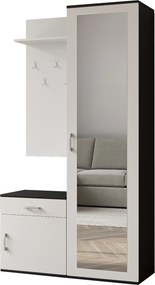 Masseno Garderoba VENTO 100/180,5/35 cm do Przedpokoju Nowoczesna Czarna
