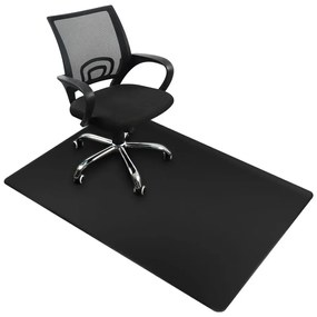 Czarna plastikowa mata pod krzesło 100 x 140 cm
