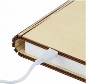 Czarna dekoracja świetlna na USB Booklight – Gingko