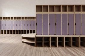 Siedzisko do szatni szkolnej Blox - dostawka do szafek szatniowych, index BOX-SZT-S