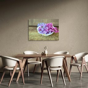 Obraz na szkle - dekoracja z lawendą (70x50 cm)