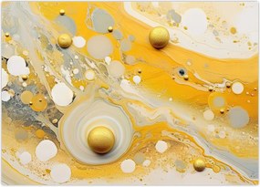 Obraz - Abstrakcyjne tło ze złotą dekoracją (70x50 cm)
