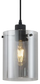 Nowoczesny reflektor czarny z przydymionym szkłem do systemu szynowego 1-fazowego - Iconic Dome Nowoczesny Oswietlenie wewnetrzne