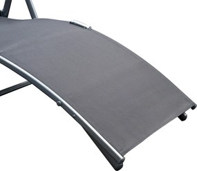 Outsunny Leżak, leżak ogrodowy, składany, regulowany, leżak, meble ogrodowe