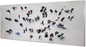 Szklany Panel Ludzie widziani z Lotu Ptaka