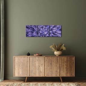 Obraz ośnieżonych drzew (z zegarem) (90x30 cm)