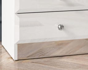 Szafka nocna BLANC 04 2S biały połysk ML MEBLE