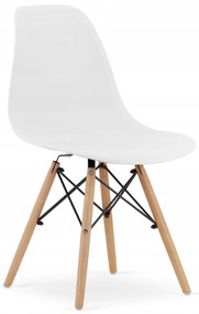 Zestaw stół z krzesłami: stół prostokątny 120x80 dąb sonoma + 4 krzesła OSAKA białe