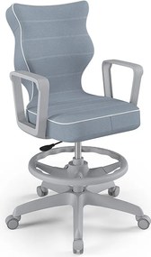 Młodzieżowe krzesło biurkowe Norm Grey rozmiar 5 (146-176,5 cm) z podnóżkiem