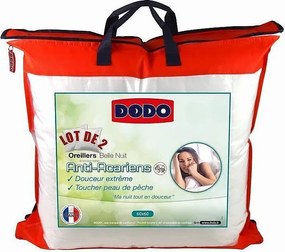 Zestaw 2 poduszek przeciwpiegiernikowych Belle Nuit 60x60 cm Biały DODO - Miękki Komfort