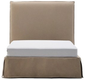 Szarobrązowe tapicerowane łóżko jednoosobowe 90x200 cm Jaira – Kave Home